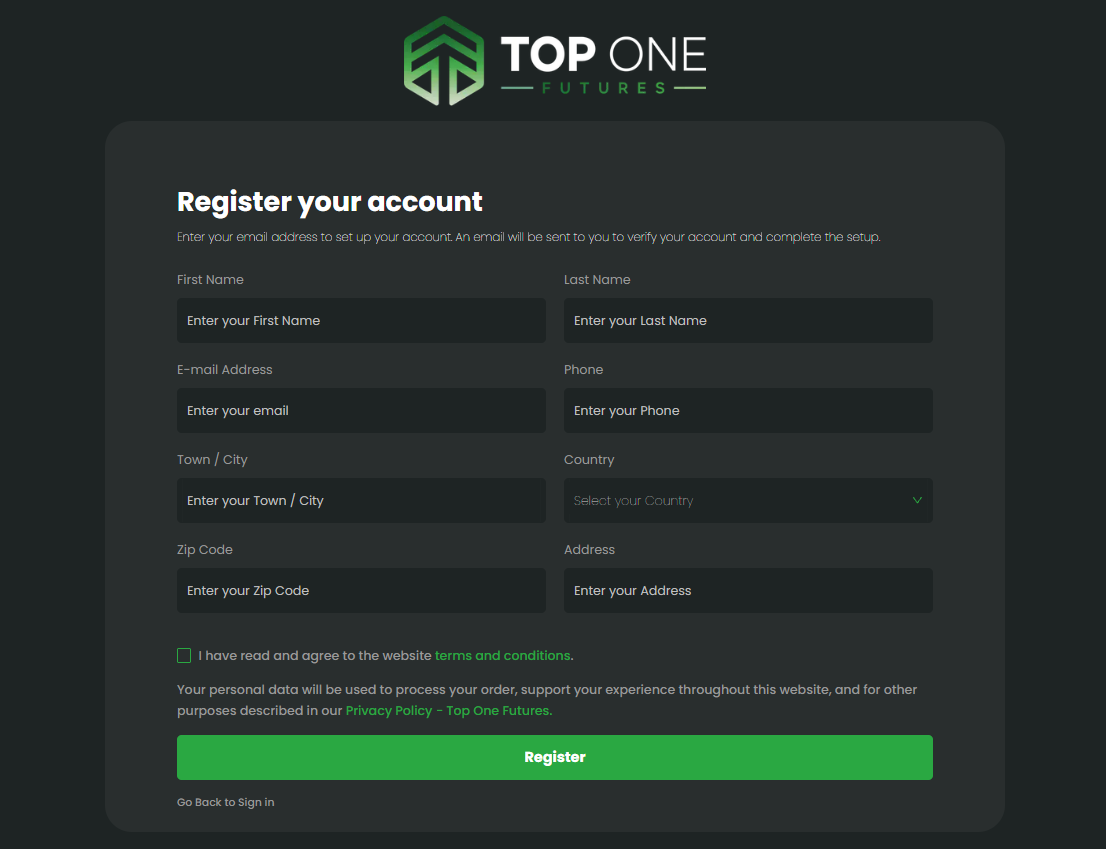 TopOne Futures official logo and branding banner representing a modern crypto trading platform